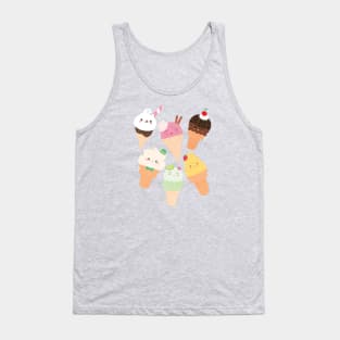 Kawaii Happy Ice Creams Tank Top